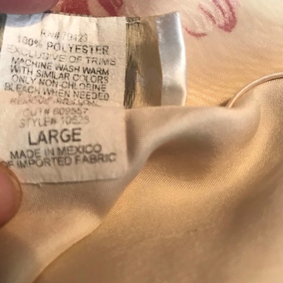 Dentelle Lingerie Beige With Delicate Lavender Flower Overlay S Large - Picture 6 of 6